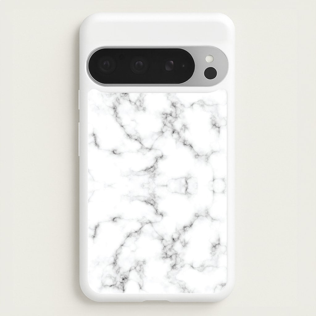 White Marbled - Marble Phone Case for Google Pixel 9 Pro XL