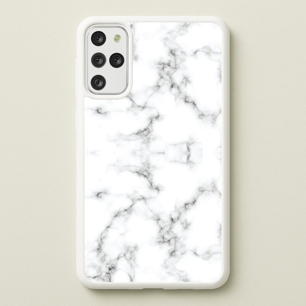 White Marbled - Marble Phone Case for Galaxy S20 Plus