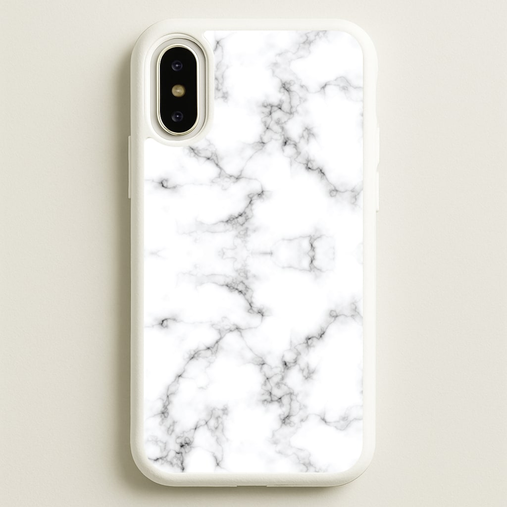 White Marbled - Marble Phone Case for iPhone X / XS