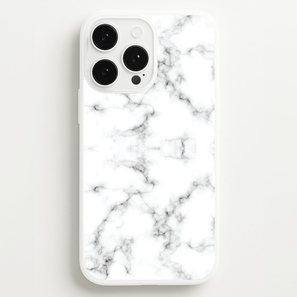 White Marbled - Marble Phone Case for iPhone 13 Pro Max