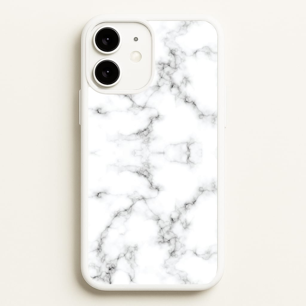 White Marbled - Marble Phone Case for iPhone 11