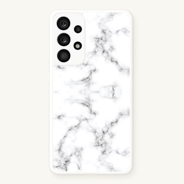 White Marbled - Marble Phone Case for Galaxy A53