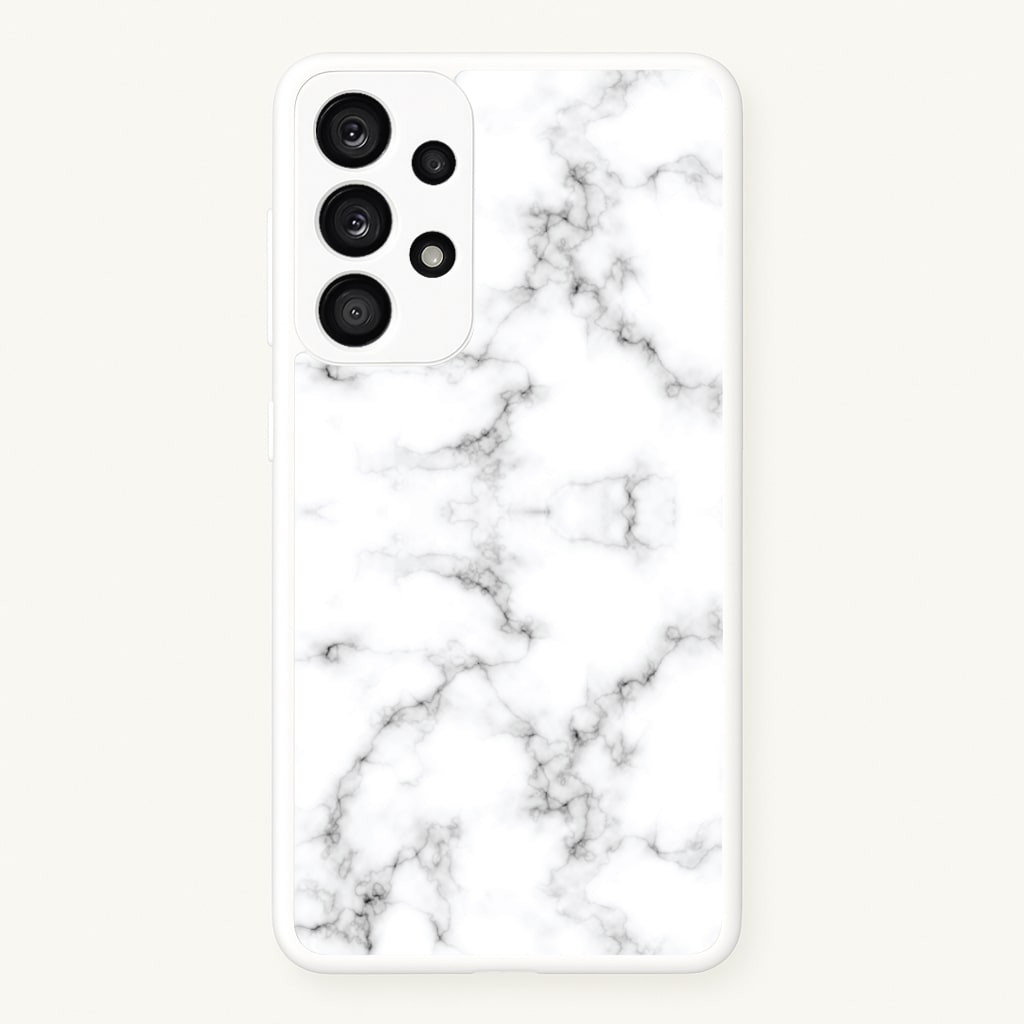 White Marbled - Marble Phone Case for Galaxy A33
