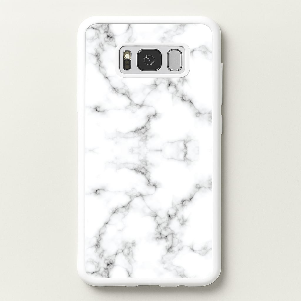 White Marbled - Marble Phone Case for Galaxy S8 Plus
