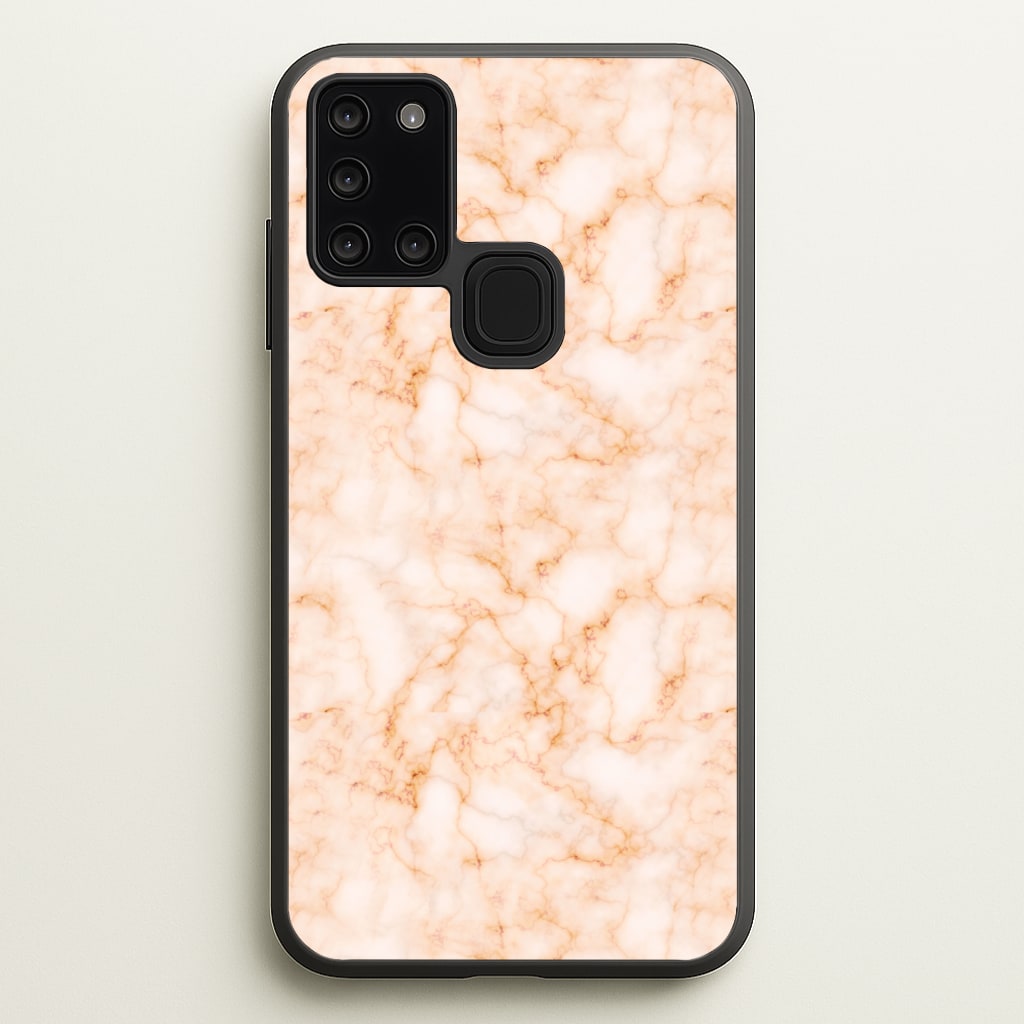 Rose Gold Marble - Marble Phone Case for Galaxy A21s