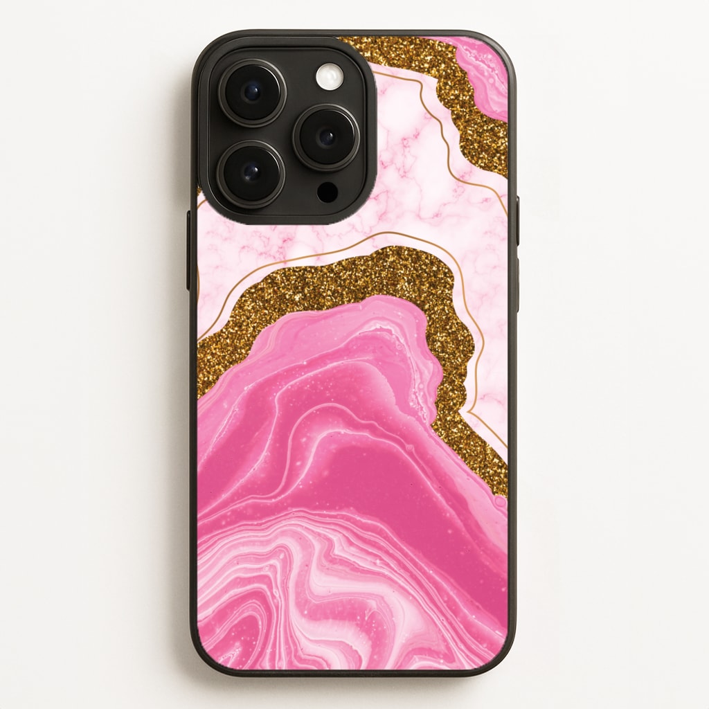Marble Rock Veins And Glitter - Marble Phone Case for iPhone 16 Pro Max
