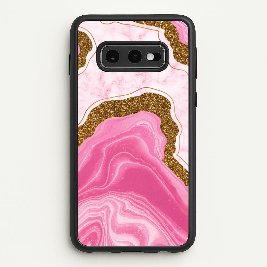 Marble Rock Veins And Glitter - Marble Phone Case for Galaxy S10e
