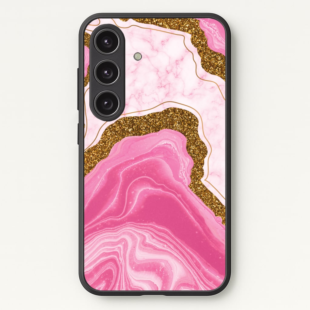 Marble Rock Veins And Glitter - Marble Phone Case for Galaxy S25 Plus