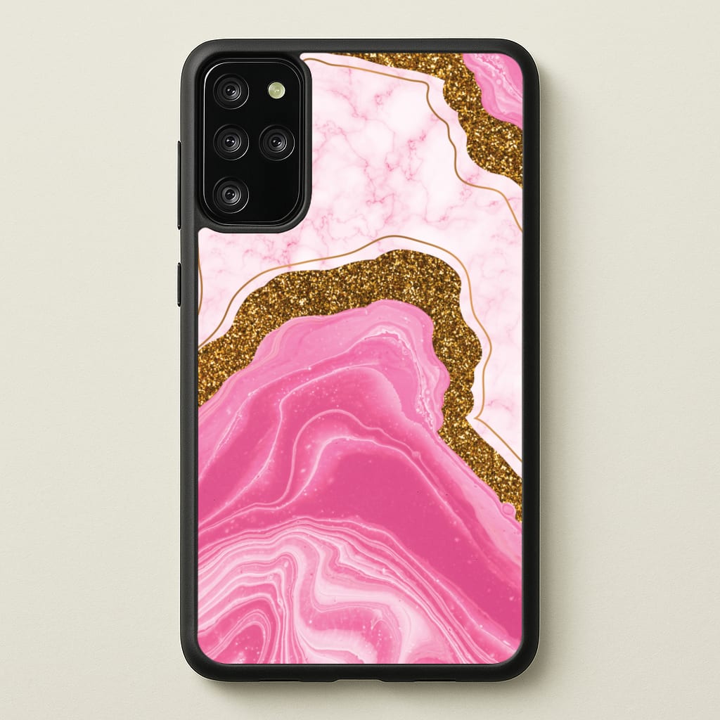 Marble Rock Veins And Glitter - Marble Phone Case for Galaxy S20 Plus