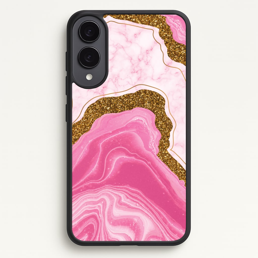 Marble Rock Veins And Glitter - Marble Phone Case for Galaxy S25 Edge
