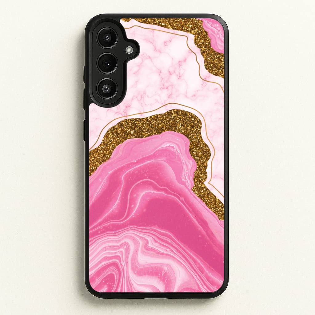 Marble Rock Veins And Glitter - Marble Phone Case for Galaxy A36