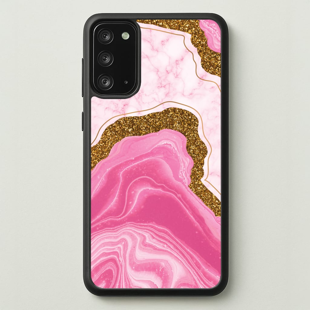 Marble Rock Veins And Glitter - Marble Phone Case for Galaxy Note 20