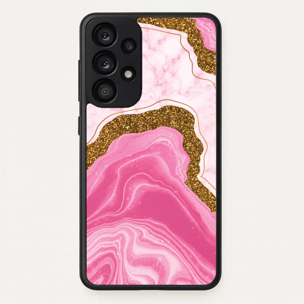 Marble Rock Veins And Glitter - Marble Phone Case for Galaxy A53