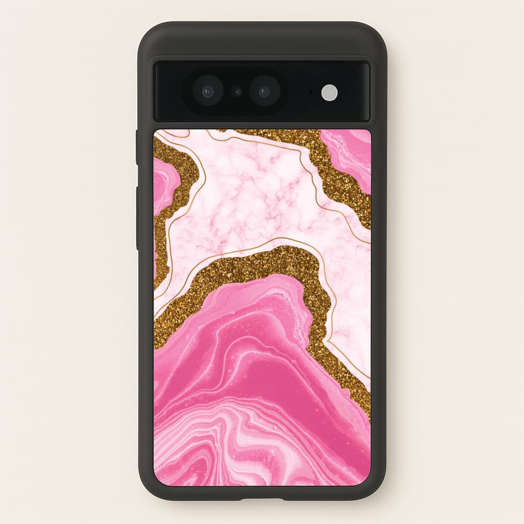 Marble Rock Veins And Glitter - Marble Phone Case for Google Pixel 8