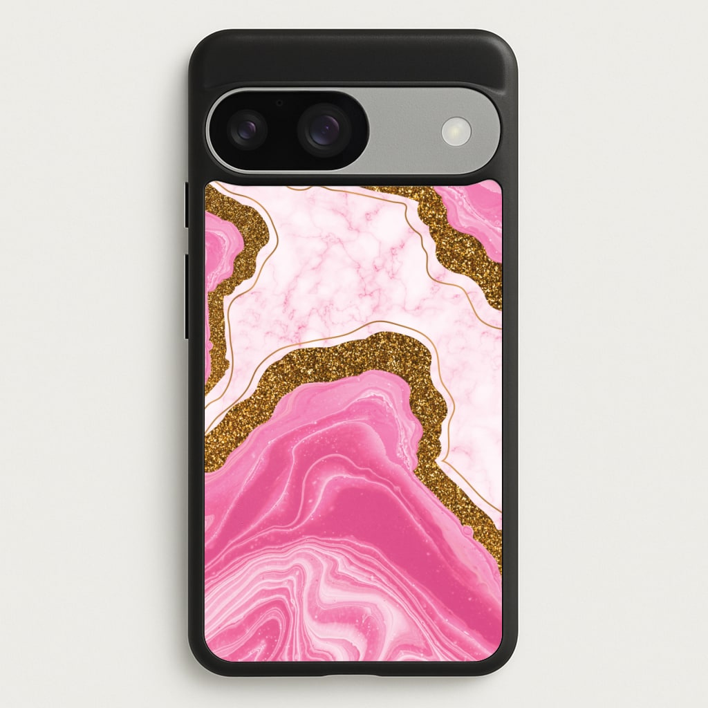 Marble Rock Veins And Glitter - Marble Phone Case for Google Pixel 9 / 9 Pro