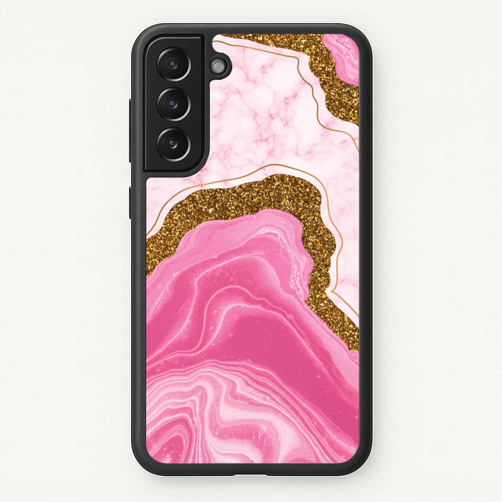 Marble Rock Veins And Glitter - Marble Phone Case for Galaxy S21