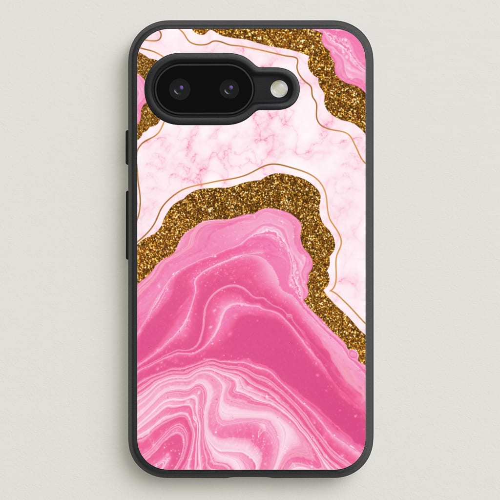 Marble Rock Veins And Glitter - Marble Phone Case for Google Pixel 9a