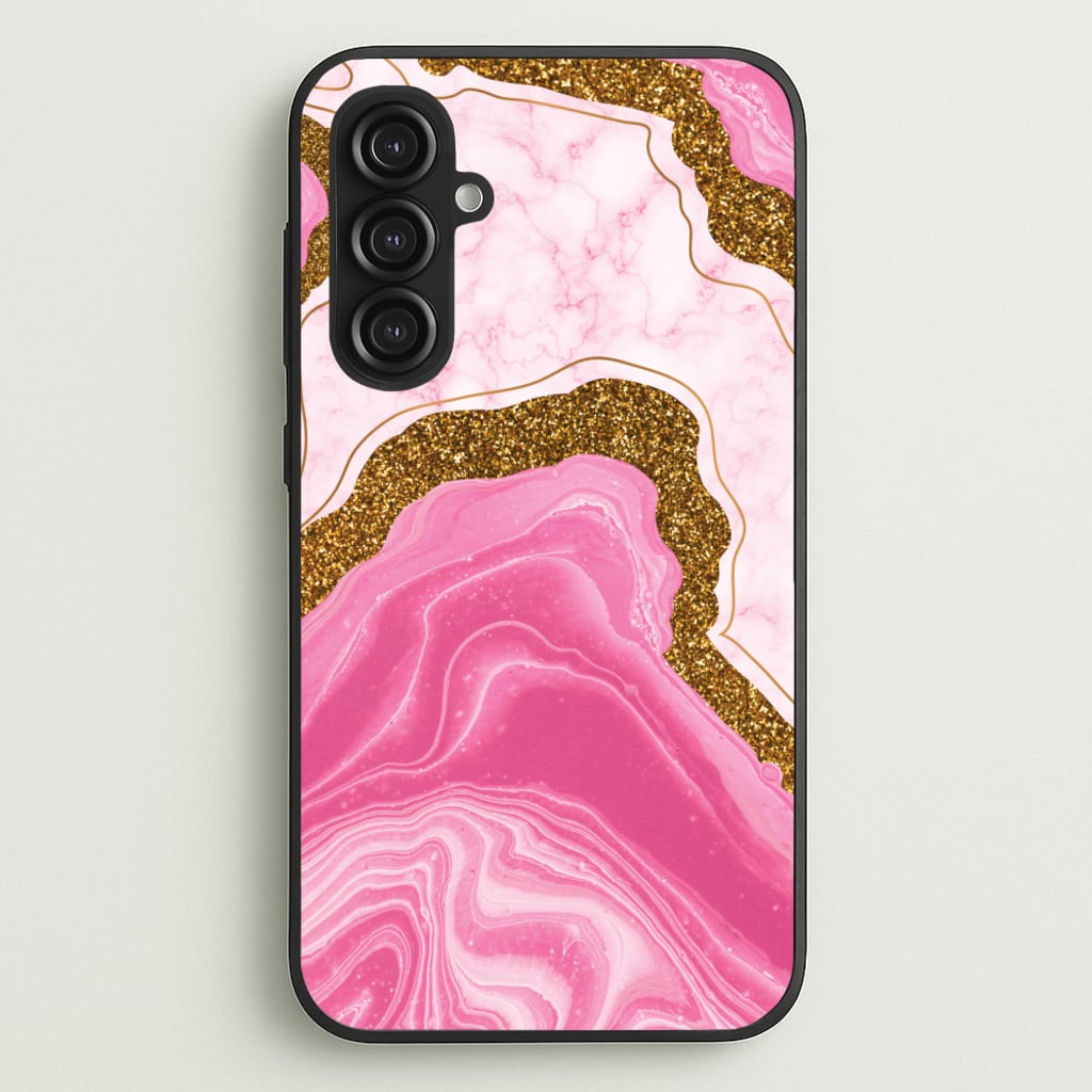 Marble Rock Veins And Glitter - Marble Phone Case for Galaxy S23FE