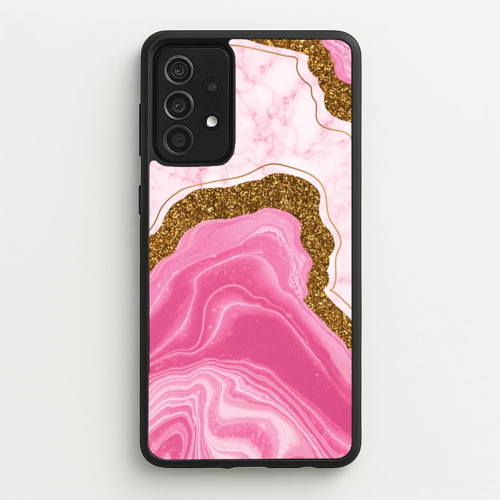 Marble Rock Veins And Glitter - Marble Phone Case for Galaxy A52 / A52s
