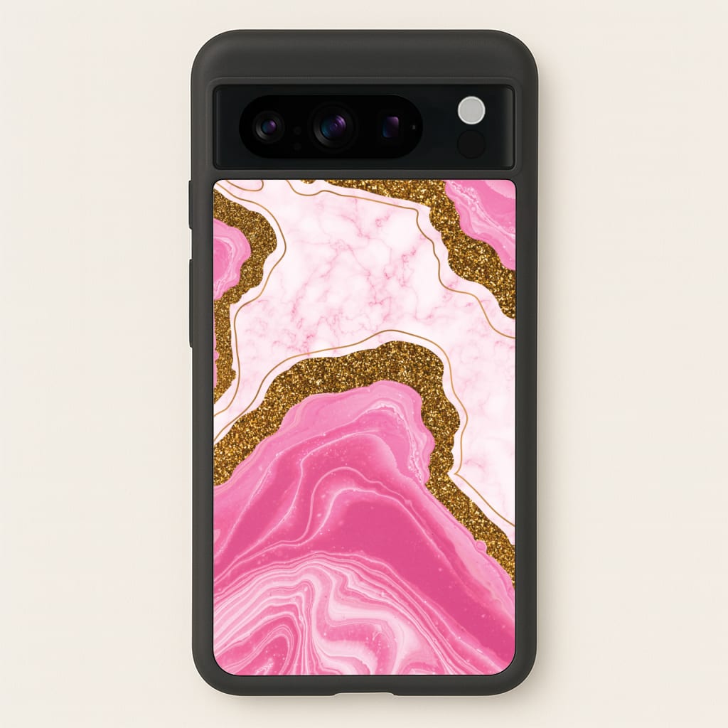 Marble Rock Veins And Glitter - Marble Phone Case for Google Pixel 8 Pro