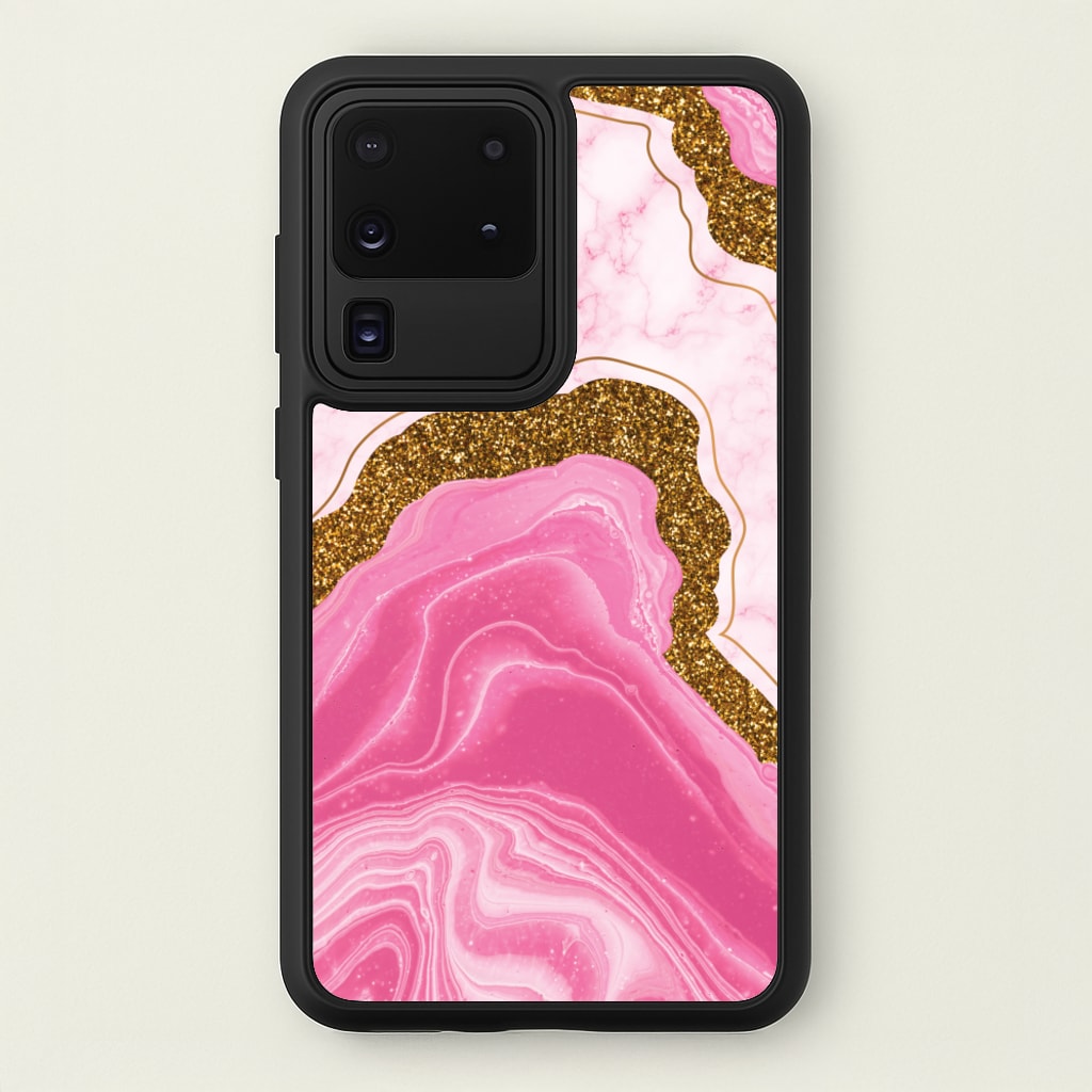 Marble Rock Veins And Glitter - Marble Phone Case for Galaxy S20 Ultra