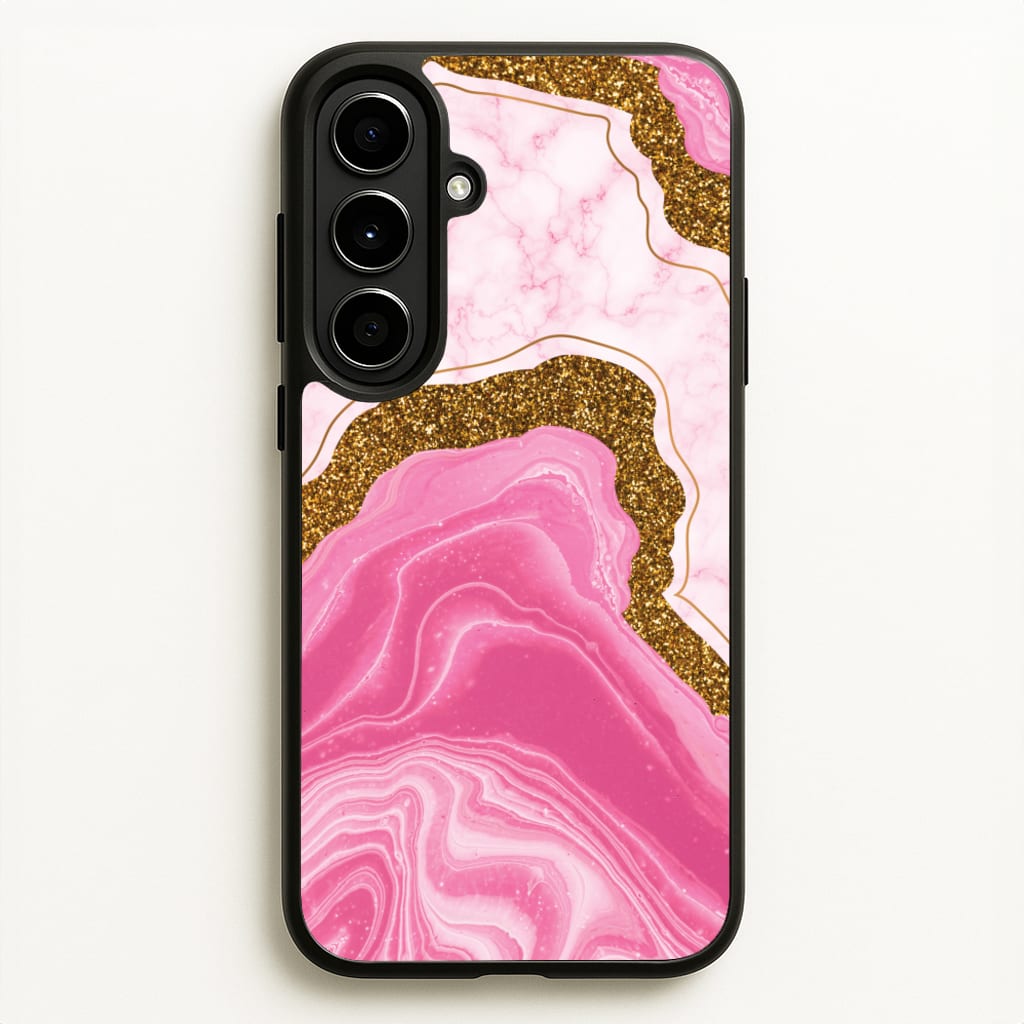 Marble Rock Veins And Glitter - Marble Phone Case for Galaxy A56