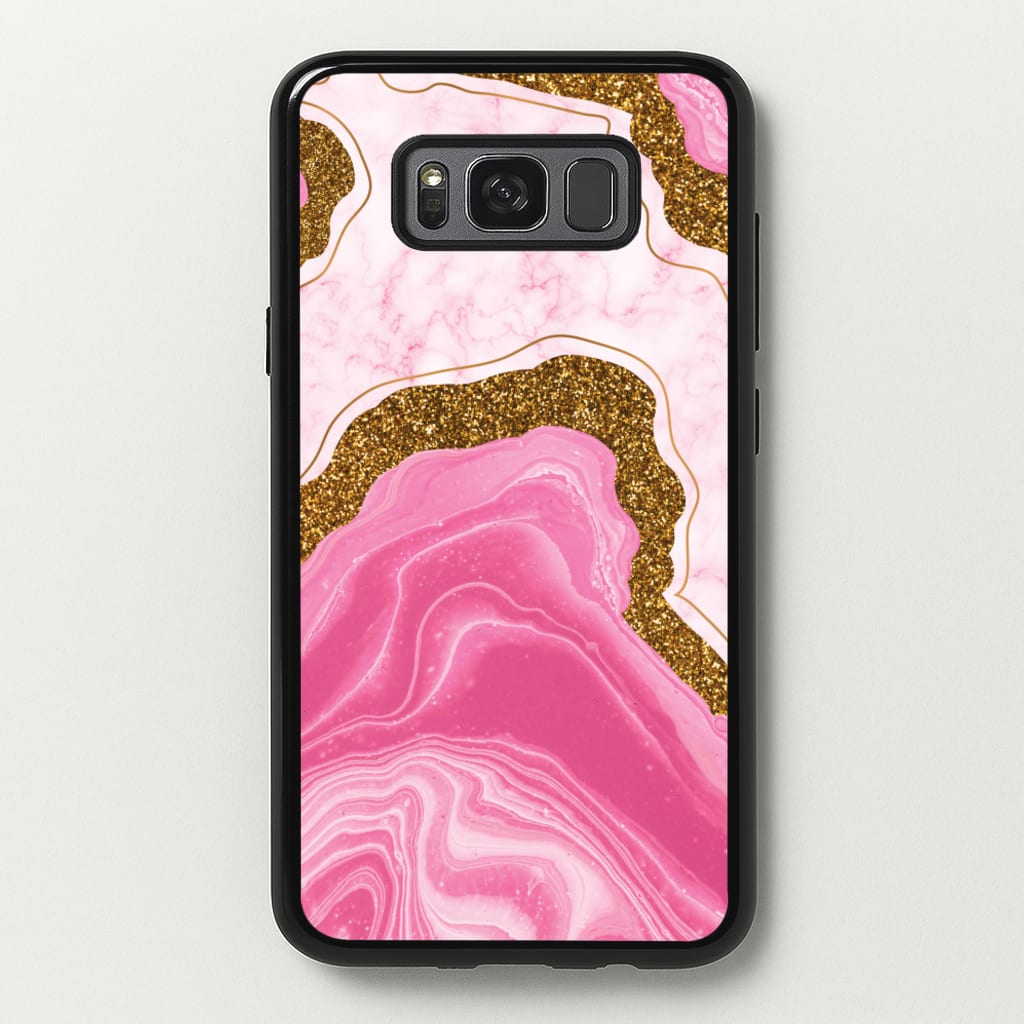 Marble Rock Veins And Glitter - Marble Phone Case for Galaxy S8
