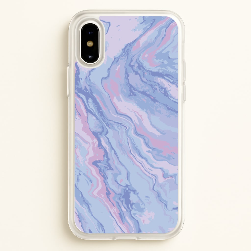 Purple Cloudy Marble - Marble Phone Case for iPhone X / XS