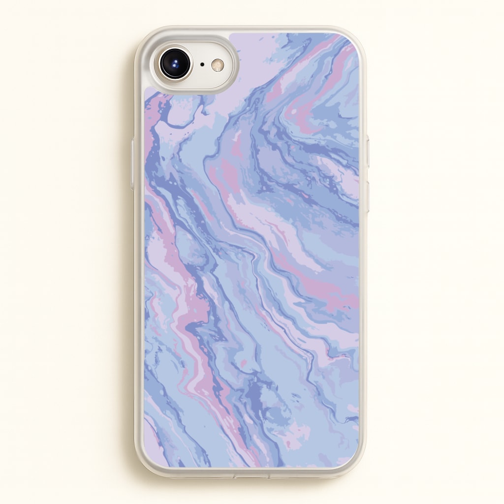Purple Cloudy Marble - Marble Phone Case for iPhone 6 / 7 / 8 / SE