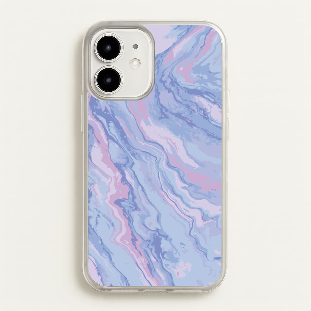 Purple Cloudy Marble - Marble Phone Case for iPhone 12 Mini