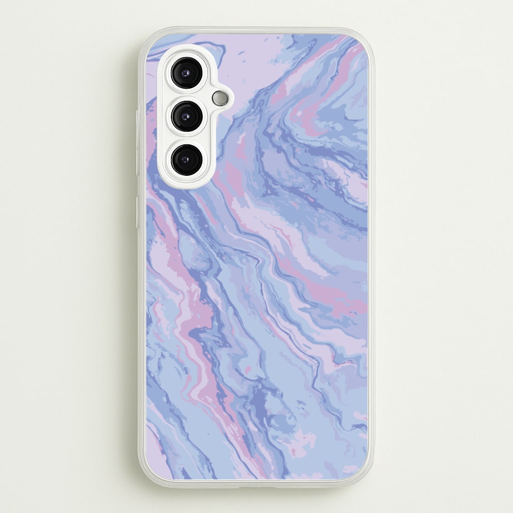 Purple Cloudy Marble - Marble Phone Case for Galaxy A14