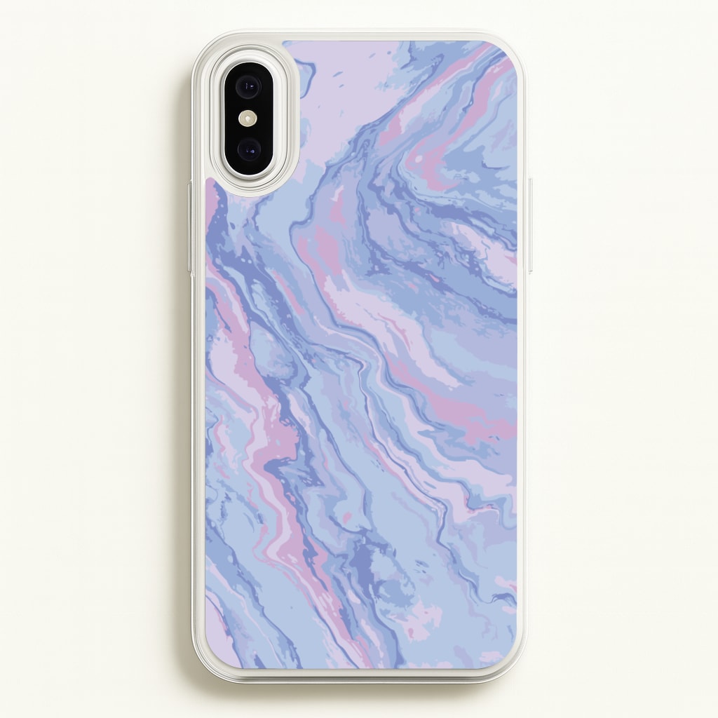 Purple Cloudy Marble - Marble Phone Case for iPhone XS Max