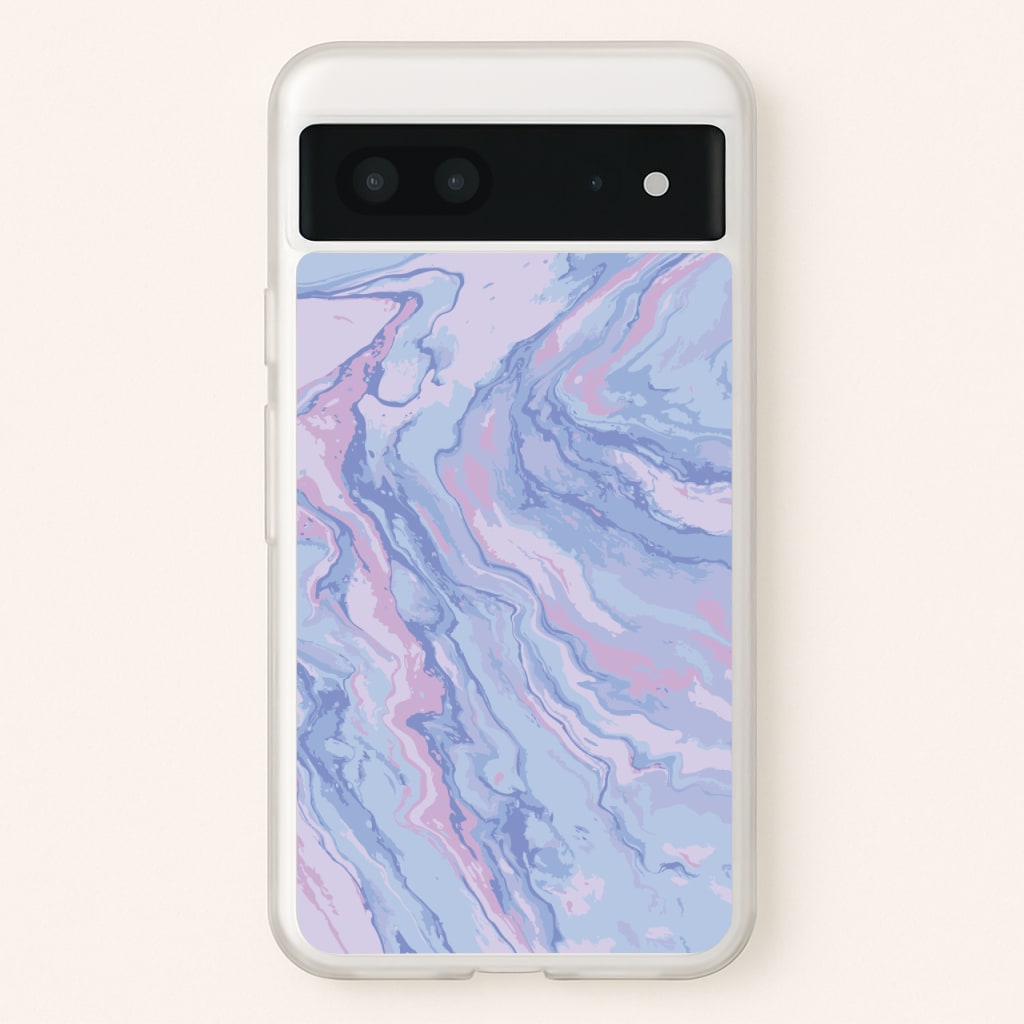 Purple Cloudy Marble - Marble Phone Case for Google Pixel 7