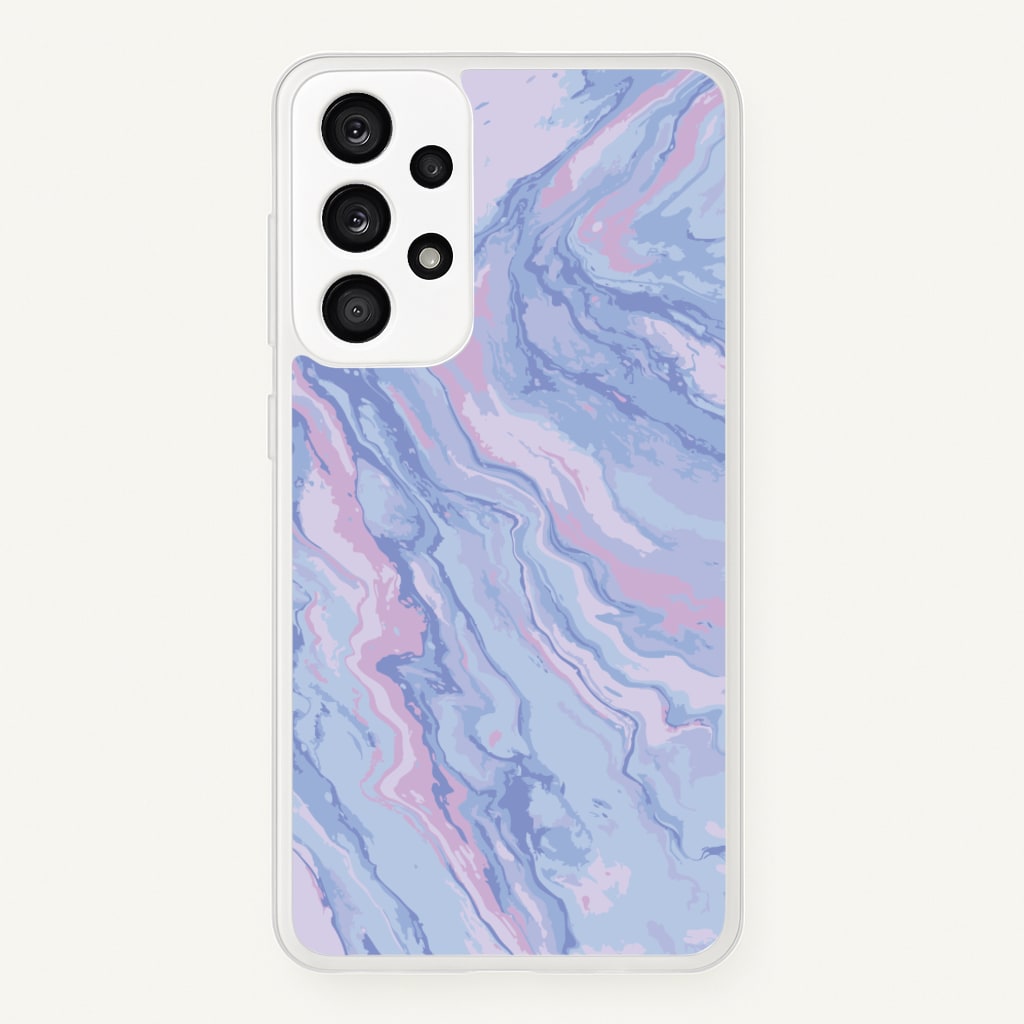 Purple Cloudy Marble - Marble Phone Case for Galaxy A53