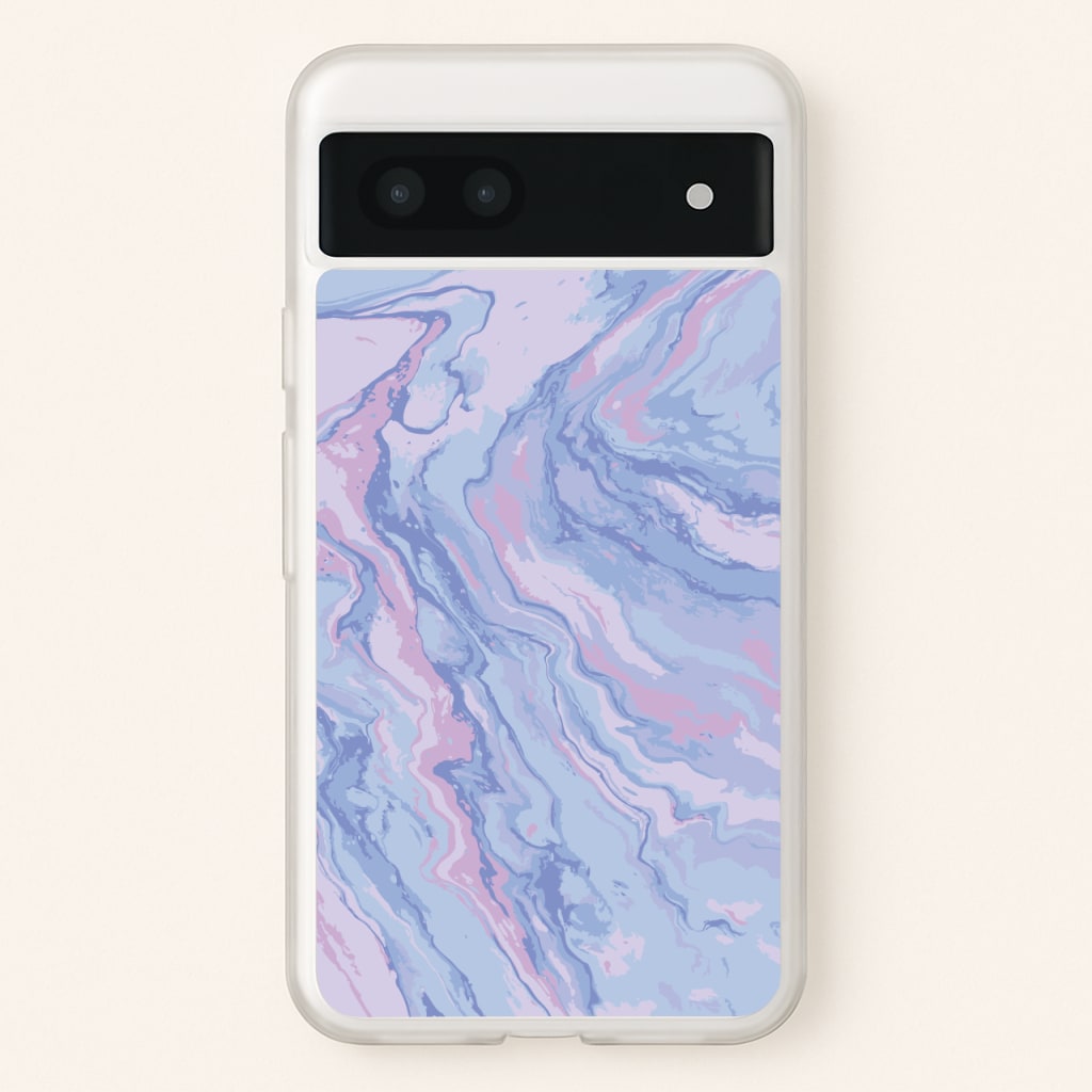 Purple Cloudy Marble - Marble Phone Case for Google Pixel 7a