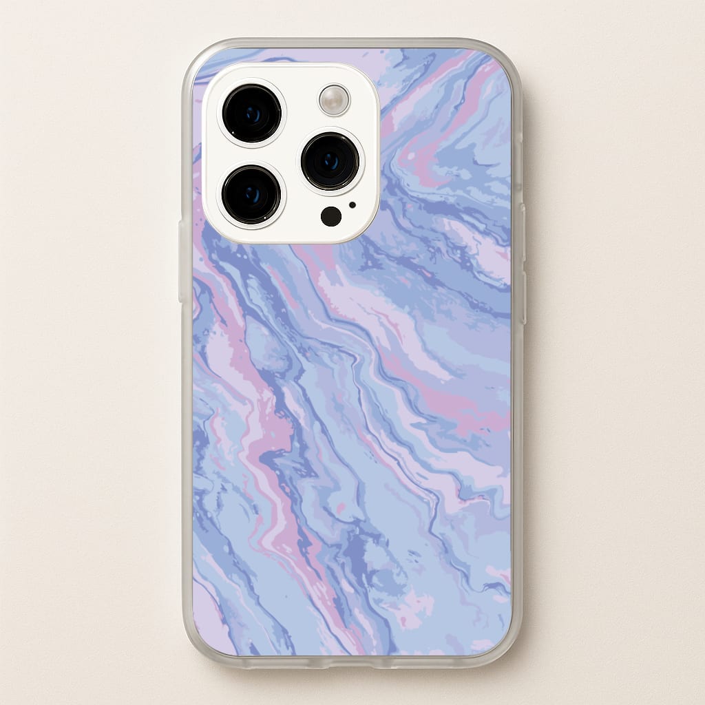 Purple Cloudy Marble - Marble Phone Case for iPhone 14 Pro