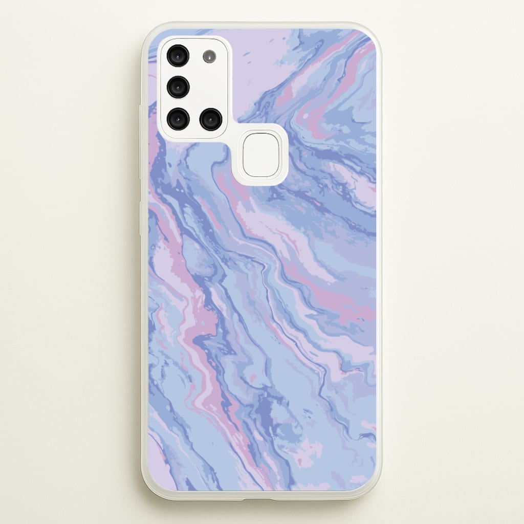 Purple Cloudy Marble - Marble Phone Case for Galaxy A21s