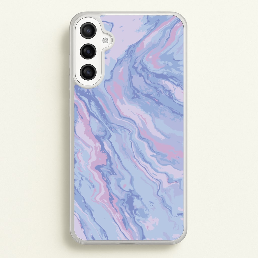 Purple Cloudy Marble - Marble Phone Case for Galaxy A34