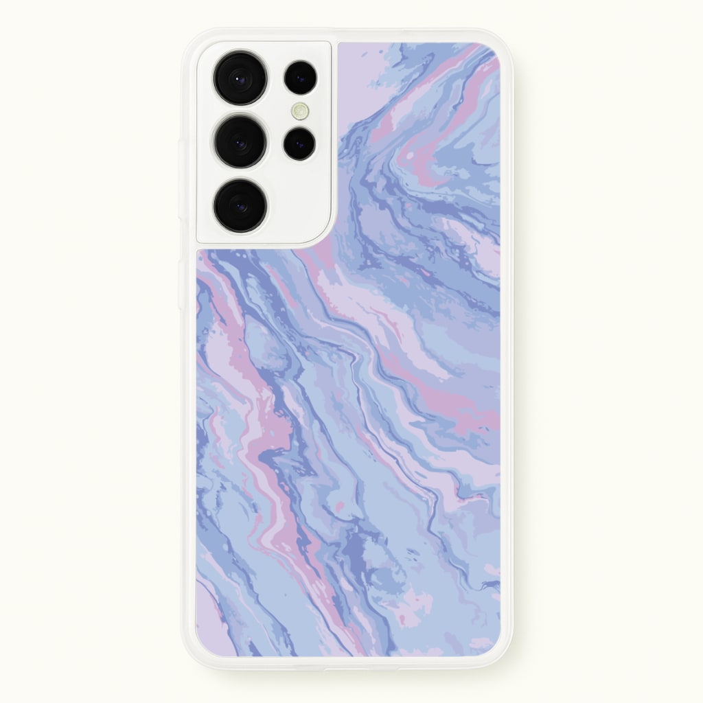 Purple Cloudy Marble - Marble Phone Case for Galaxy S21 Ultra