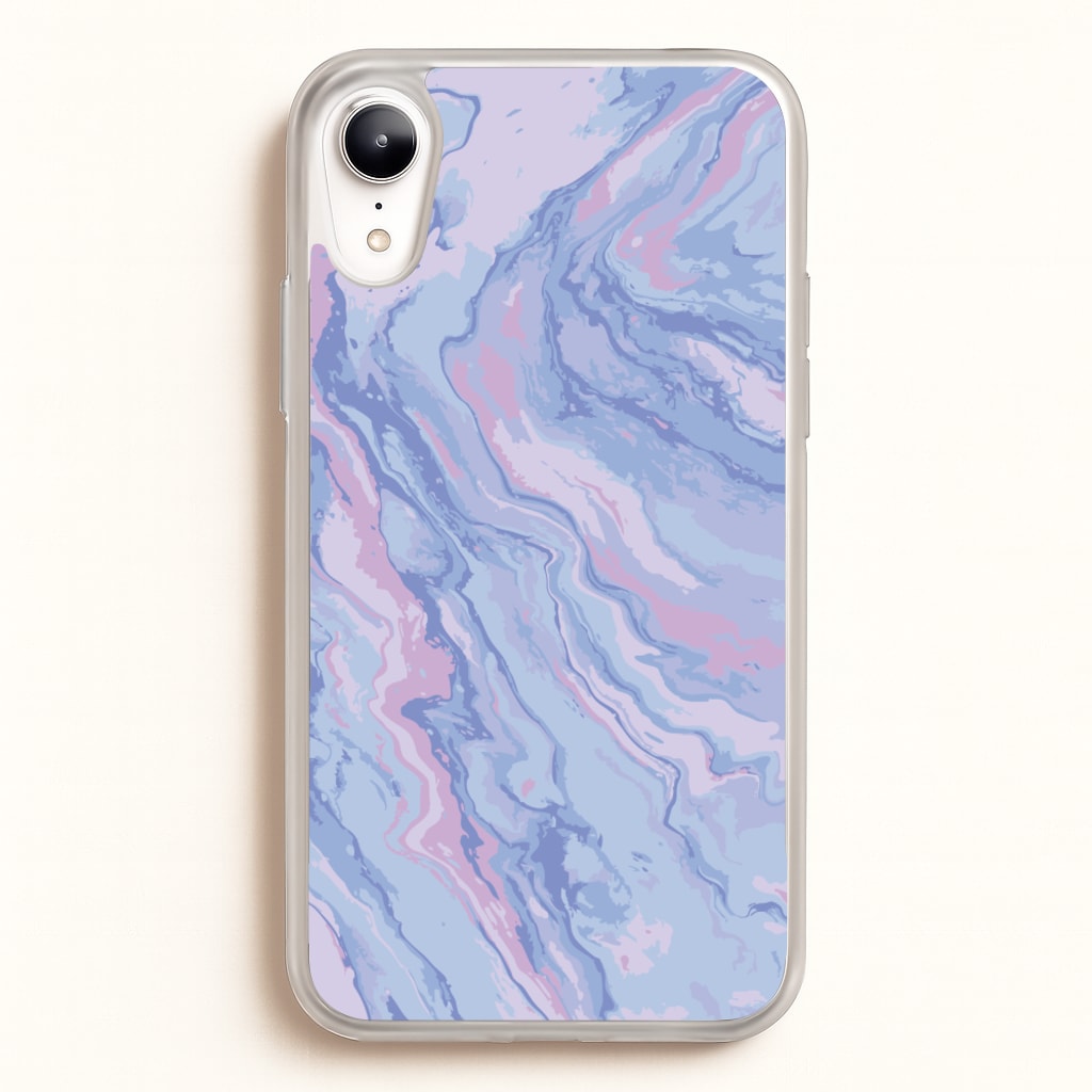 Purple Cloudy Marble - Marble Phone Case for iPhone XR