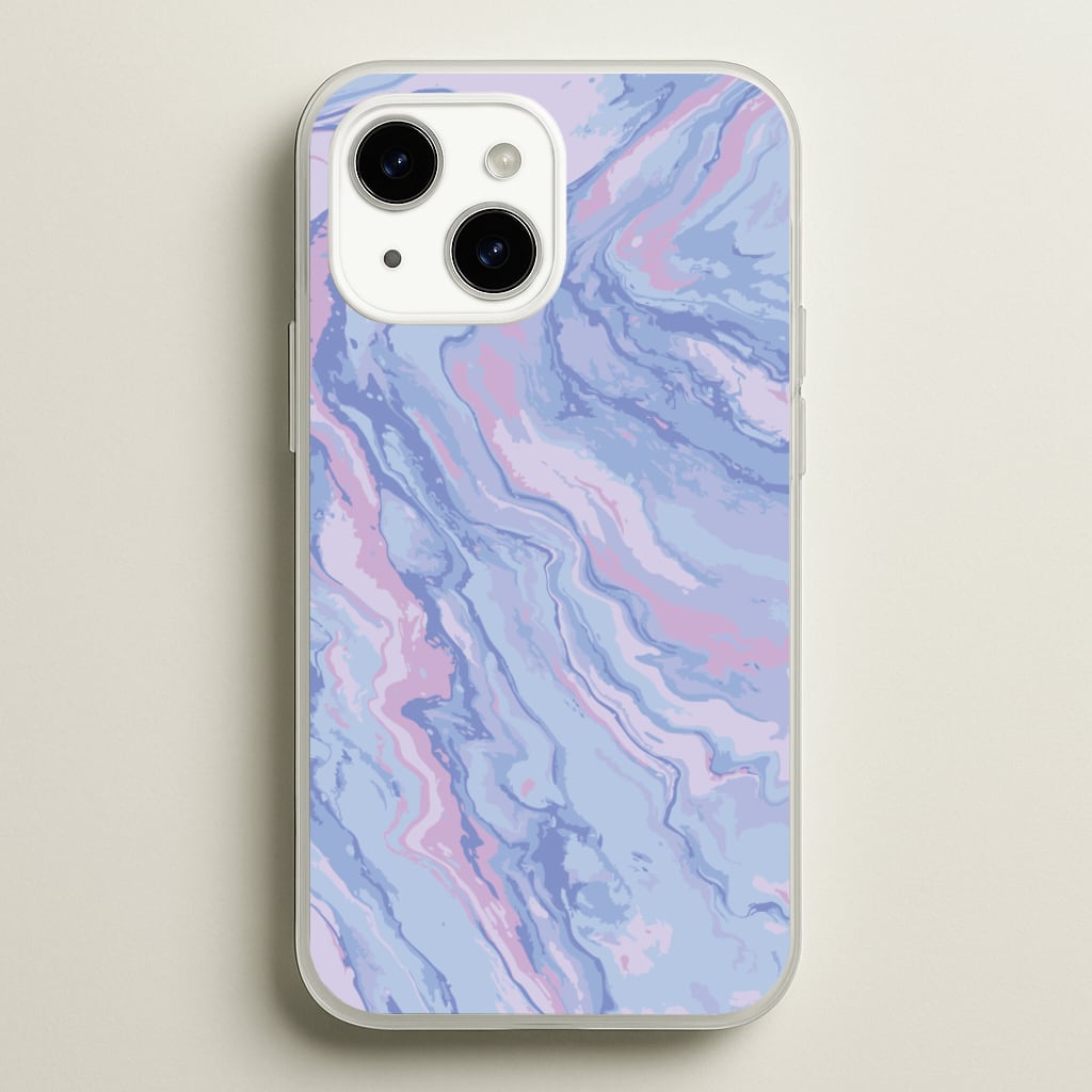 Purple Cloudy Marble - Marble Phone Case for iPhone 15 Plus