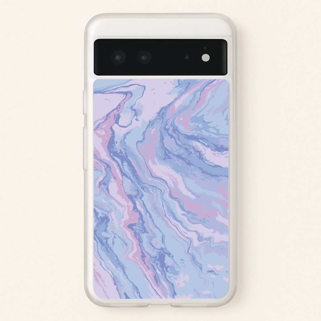 Purple Cloudy Marble - Marble Phone Case for Google Pixel 6