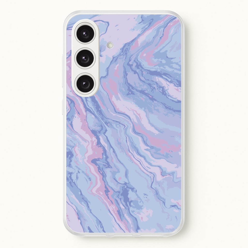 Purple Cloudy Marble - Marble Phone Case for Galaxy S24 Plus
