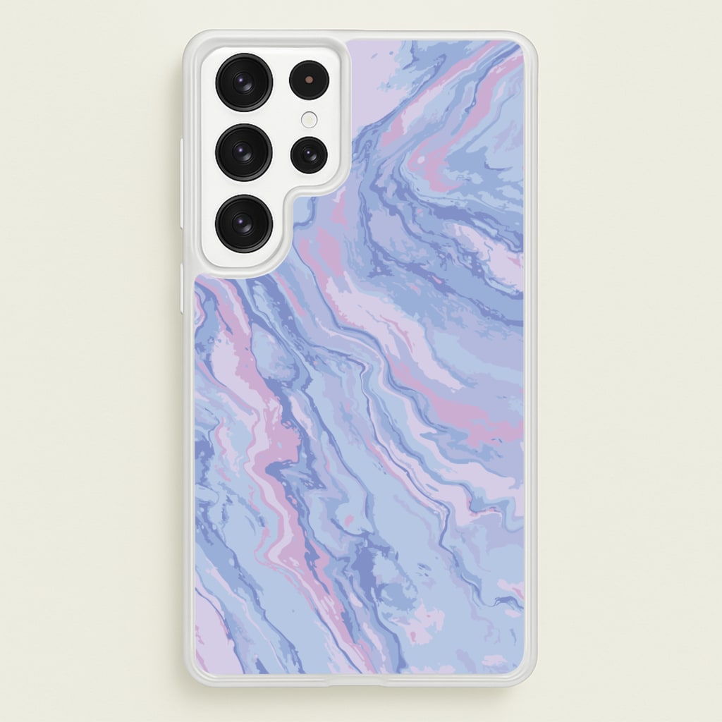 Purple Cloudy Marble - Marble Phone Case for Galaxy S22 Ultra