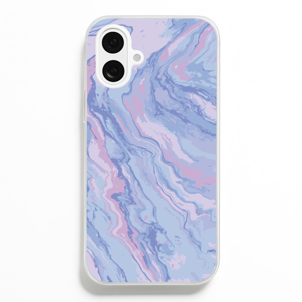 Purple Cloudy Marble - Marble Phone Case for iPhone 16 Plus