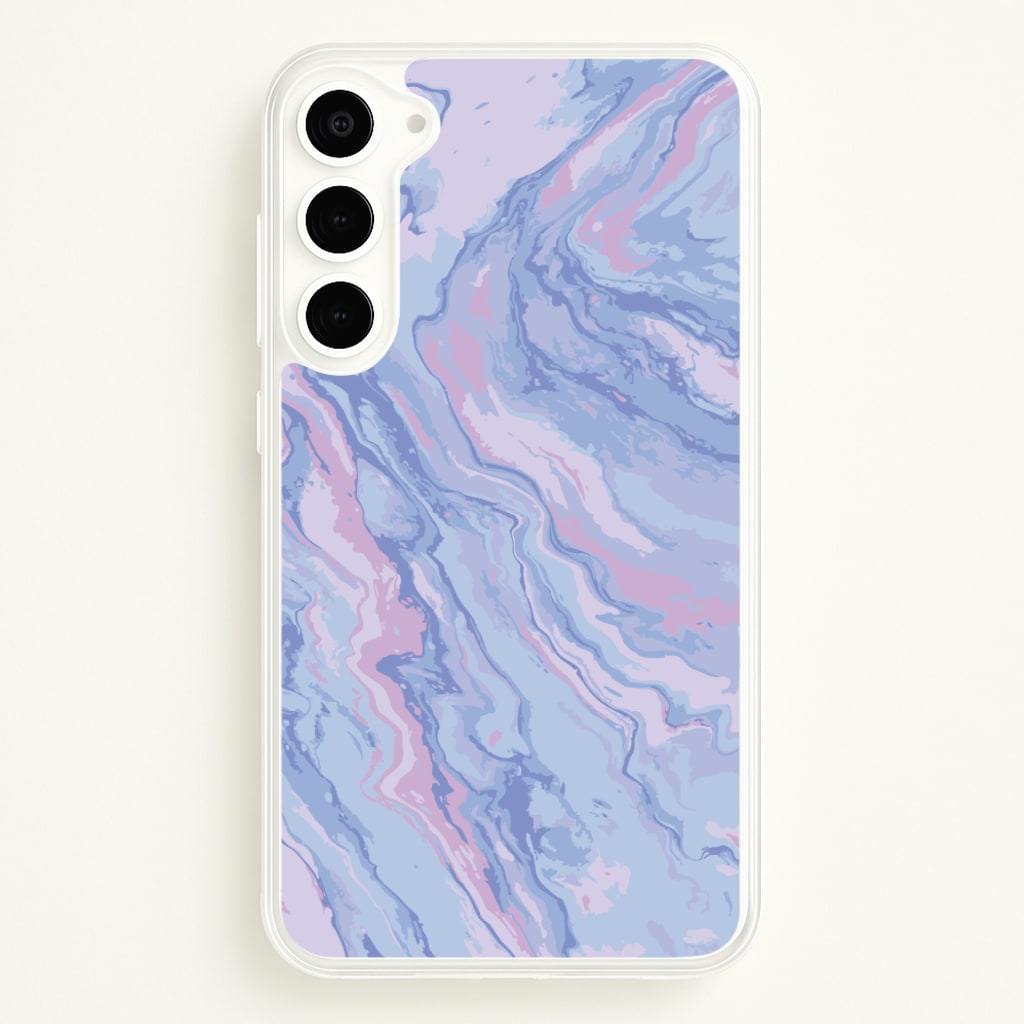 Purple Cloudy Marble - Marble Phone Case for Galaxy S23 Plus