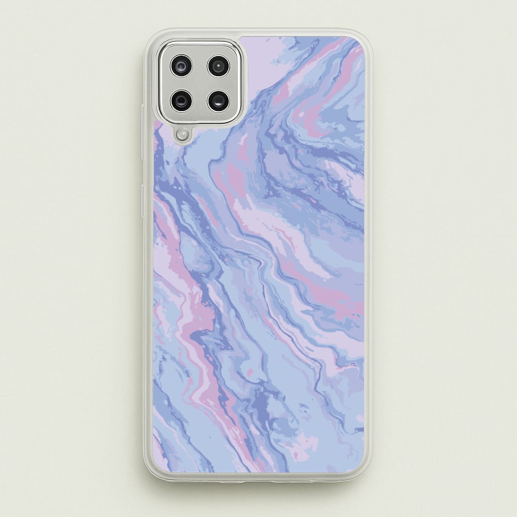 Purple Cloudy Marble - Marble Phone Case for Galaxy A12