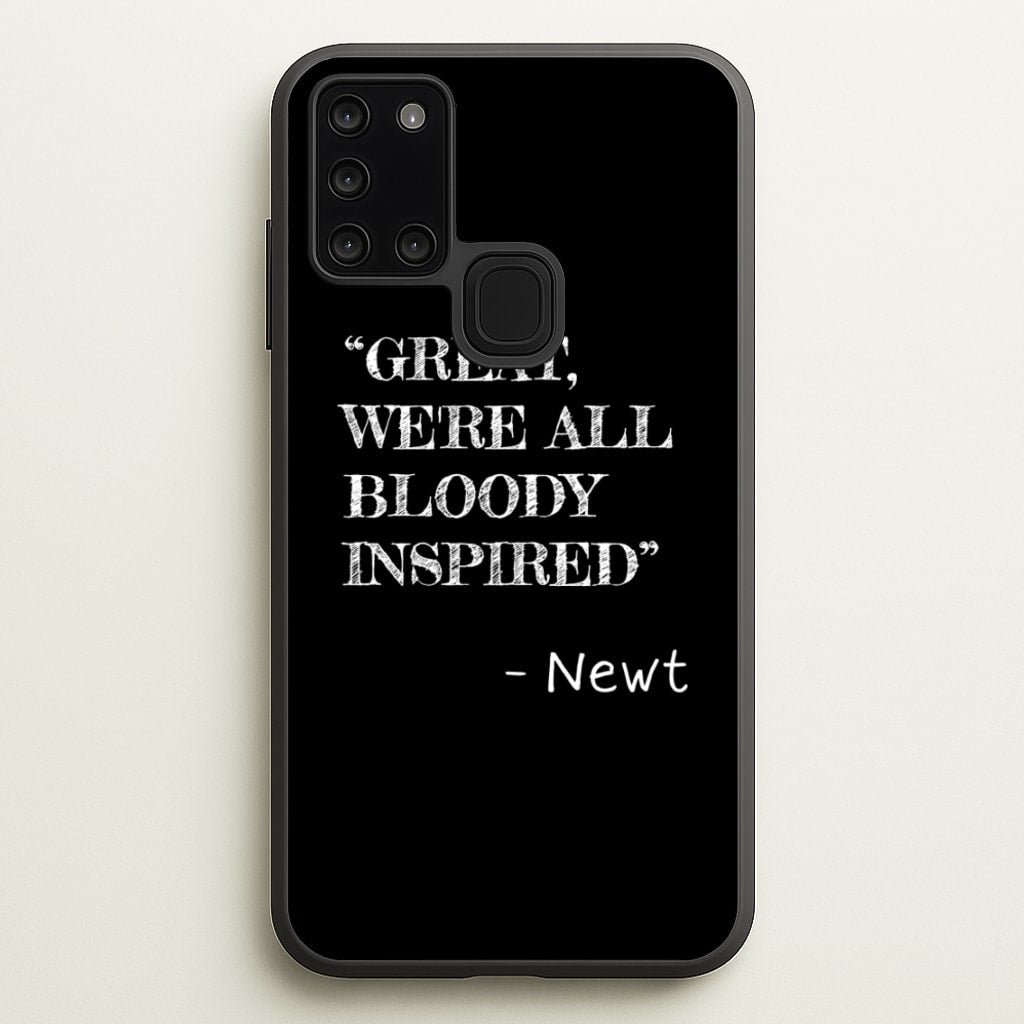 Great, We're All Bloody Inspired - Newt - Maze Runner Phone Case for Galaxy A21s