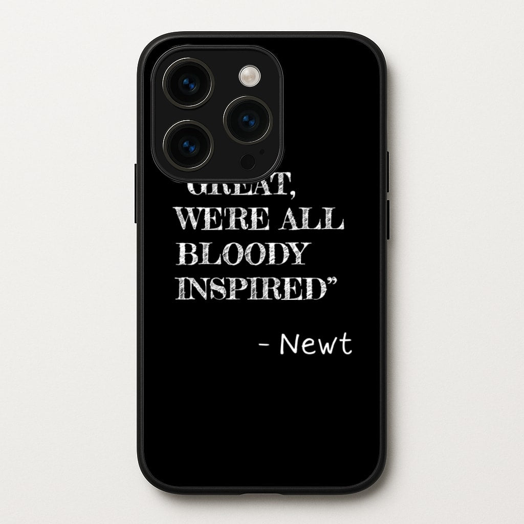 Great, We're All Bloody Inspired - Newt - Maze Runner Phone Case for iPhone 15 Pro Max