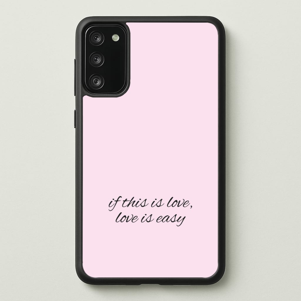 If This Is Love, Love Is Easy - McBand - McFly Phone Case for Galaxy S20FE